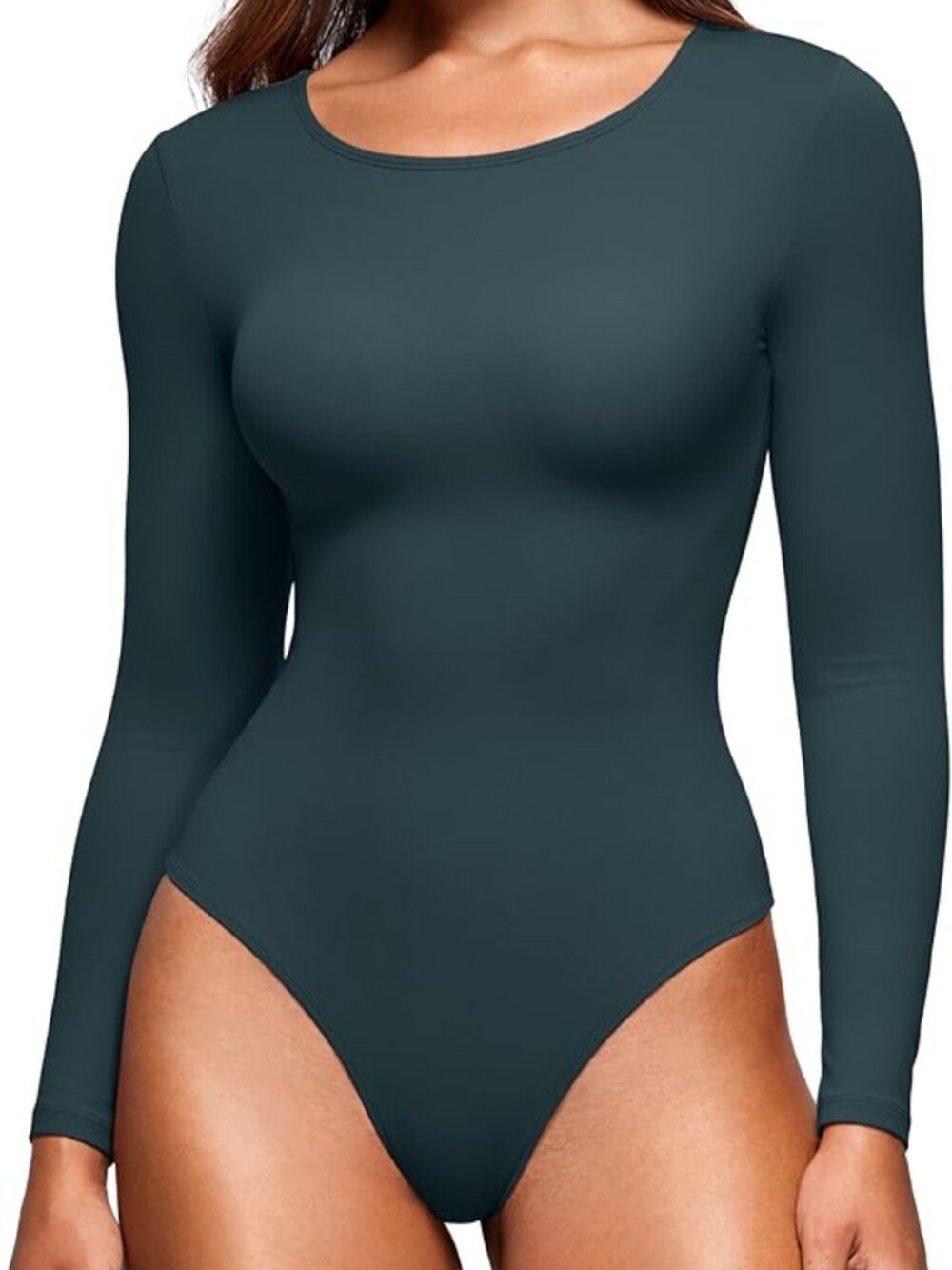 NWOT HYZ Women Round Neck Bodysuit Double Lined